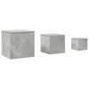 vidaXL Tables d'appoint 3 pcs Gris b&eacute;ton Bois d&rsquo;ing&eacute;nierie