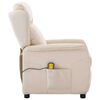 vidaXL Chaise de massage Cr&egrave;me 93.5 x 67.5 x 101.5 cm tissu