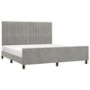 vidaXL Cadre de lit sans matelas gris clair velours