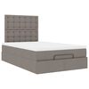 VidaXL Cadre de lit ottoman avec matelas taupe 120x190 cm tissu