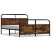 vidaXL Cadre de lit en m&eacute;tal sans matelas ch&ecirc;ne fum&eacute; 180x200 cm