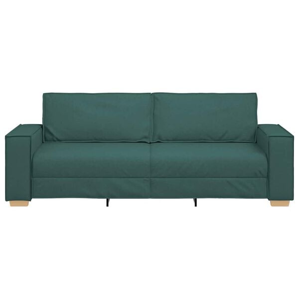 vidaXL Canap&eacute; Vert fonc&eacute; 220 x 78 x 84 cm tissu