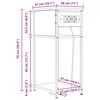 vidaXL Cabinet de chevet Ch&ecirc;ne fum&eacute; 41 x 28 x 76 cm Bois d'ing&eacute;nierie