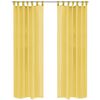 vidaXL Rideau occultant 2 pcs Voile 140 x 175 cm Jaune