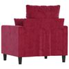vidaXL Fauteuil Rouge bordeaux 60 cm Velours