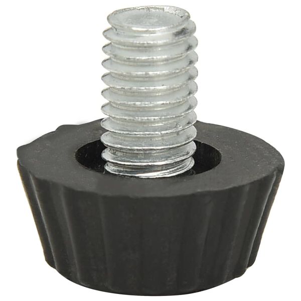 vidaXL Pieds de meubles r&eacute;glables M8 18 pcs Noir