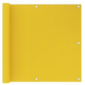 vidaXL &Eacute;cran de balcon Jaune 90x500 cm PEHD