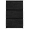 vidaXL Tables de chevet 2 pcs Noir 40x29,5x64 cm Bois de pin solide