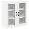 vidaXL Cabinet en verre mural LUCCA Blanc 80 x 31 x 80 cm