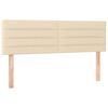 vidaXL T&ecirc;tes de lit Cr&egrave;me 144x5x78/88 cm Tissu