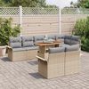vidaXL Ensemble de canap&eacute; de jardin 9 pcs Beige et Gris clair