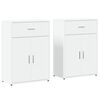 vidaXL Buffets 2 pcs blanc 60x30x84 cm bois d'ing&eacute;nierie