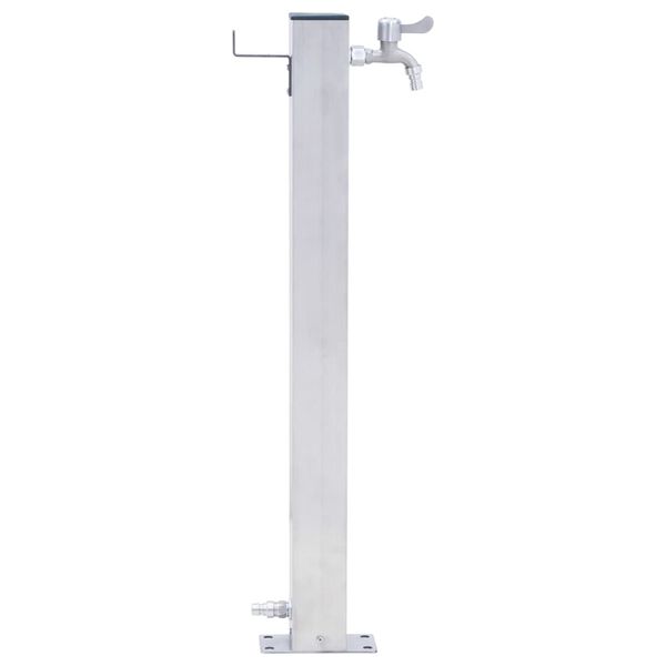 vidaXL Colonne &agrave; eau de jardin 60 cm acier inoxydable carr&eacute;