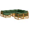 vidaXL Ensemble de Canap&eacute;s 10 pc Naturel Bois d'Acacia Massif