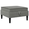 vidaXL Pouf avec Rangement Gris fonc&eacute; Velours