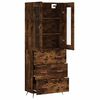 vidaXL Buffet haut Ch&ecirc;ne fum&eacute; 69,5x34x180 cm Bois d'ing&eacute;nierie