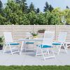 vidaXL Coussins de chaise jardin lot de 4 bleu 40x40x4 cm tissu oxford