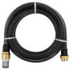 vidaXL Tuyau d'aspiration avec raccords en laiton noir 1,1" 7 m PVC