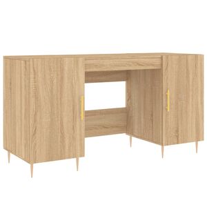 vidaXL Bureau ch&ecirc;ne sonoma 140x50x75 cm bois d'ing&eacute;nierie