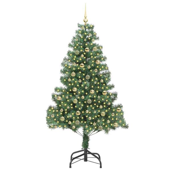 vidaXL Sapin de No&euml;l avec 300 LED avec support Vert 210 cm PVC