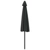 vidaXL Parasol de balcon avec m&acirc;t en aluminium Noir 300x155x223cm Demi