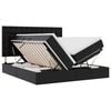 vidaXL Lit avec rangement et matelas avec matelas Noir 200 x 200 cm