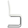 vidaXL Chaises à manger cantilever lot de 6 blanc similicuir