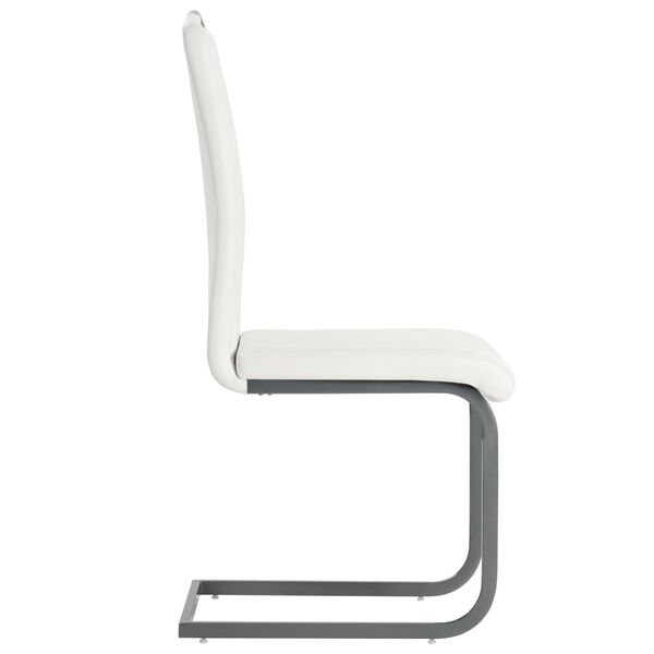vidaXL Chaises à manger cantilever lot de 6 blanc similicuir