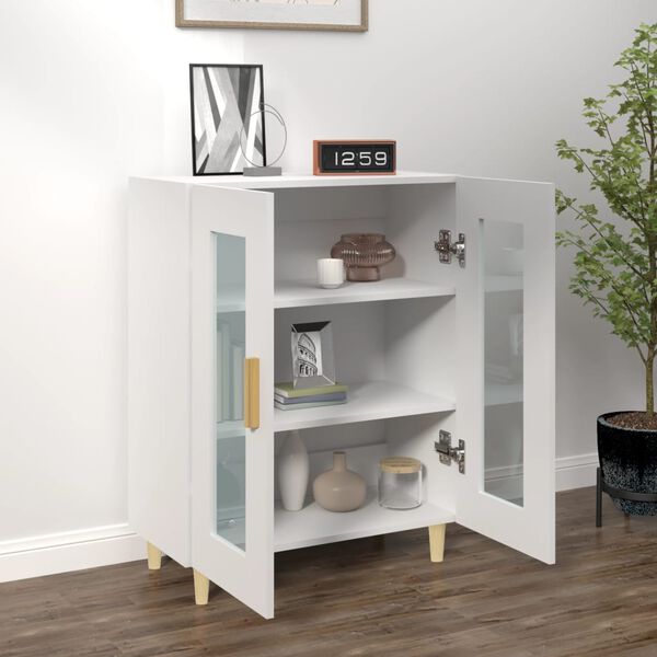 vidaXL Buffet blanc 69,5x34x90 cm bois d'ingénierie