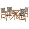 vidaXL Ensemble &agrave; manger de jardin 5 pcs Bois d'acacia solide