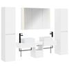 vidaXL Ensemble de mobilier de salle de bain 6 pc Blanc