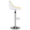 vidaXL Tabourets de bar lot de 2 crème et blanc similicuir