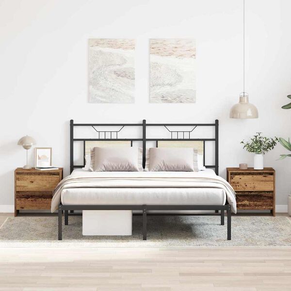 vidaXL Cabinet de chevet 2 pcs Bois ancien 45 x 34 x 44,5 cm