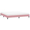 vidaXL Cadre de lit sans matelas rose 200x220 cm velours