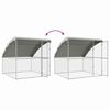 vidaXL Kennel pour Chiens 3 pcs Argent&eacute; 6 x 2 x 2 m Acier galvanis&eacute;