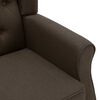 vidaXL Fauteuil avec repose-pied Marron Tissu