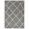 vidaXL Tapis Treillis Gris 230 x 160 cm Polypropyl&egrave;ne
