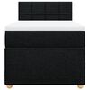 vidaXL Sommier &agrave; lattes de lit avec matelas Noir 90x190 cm Tissu