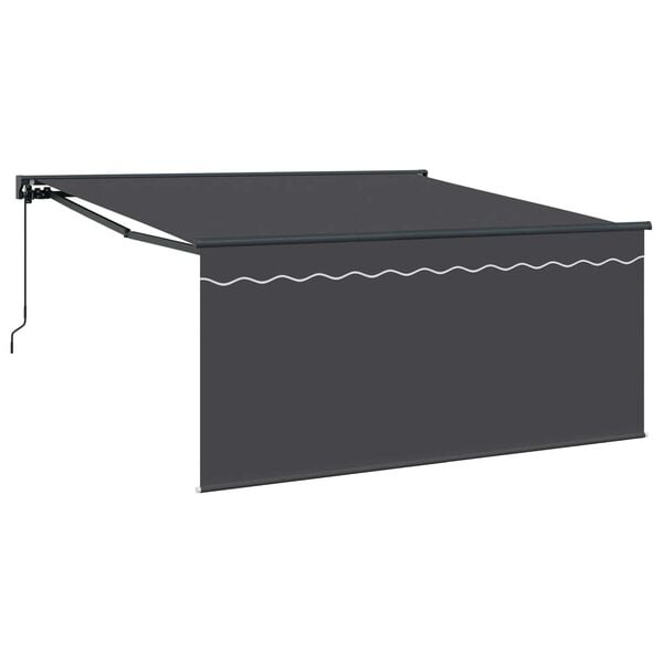vidaXL Auvent Rétractable Anthracite 350 x 300 cm