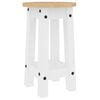 vidaXL Ensemble de bar 3 pcs blanc bois de pin massif