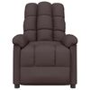 vidaXL Fauteuil de massage Marron fonc&eacute; Tissu