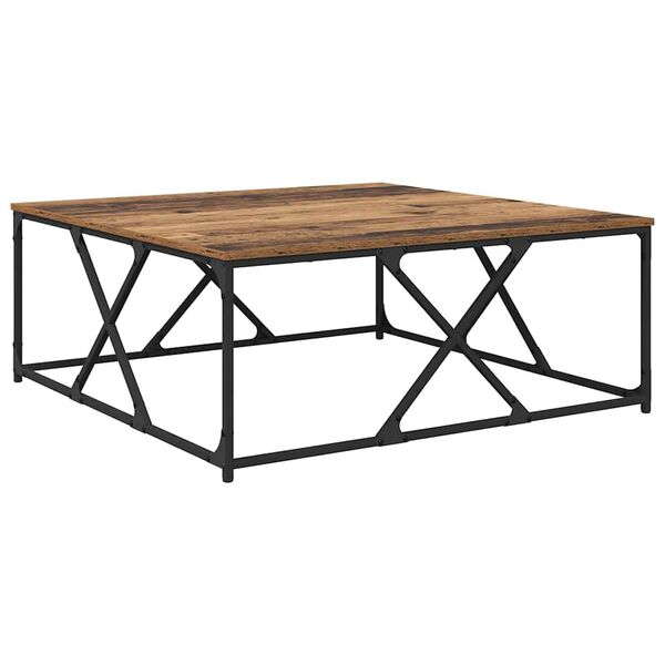 vidaXL Table basse Bois Ancien 100 x 100 x 40 cm Bois d'ing&eacute;nierie