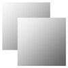 vidaXL Miroirs muraux 2 pcs 60x60 cm Carré Verre