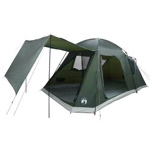 vidaXL Tente Cabane Vert arm&eacute;e 8 personnes Polyester et Acier