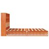 vidaXL Lit biblioth&egrave;que sans matelas cire marron 150x200cm bois massif