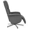 vidaXL Fauteuil inclinable de massage et repose-pieds gris fonc&eacute; tissu