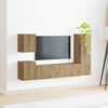 vidaXL Ensemble meuble TV 4 pcs Ch&ecirc;ne artisanal Bois d'ing&eacute;nierie