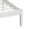 vidaXL Cadre de lit sans matelas blanc bois de pin massif