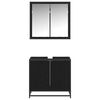 vidaXL Ensemble de mobilier de salle de bain 2 pcs Ch&ecirc;ne noir