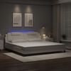 vidaXL Cadre de lit Viana avec LED sans matelas blanc 200x200 cm